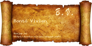 Bontó Vivien névjegykártya